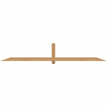 Ekena Millwork Eugene Smooth Timber Gable Bracket, Western Red Cedar, 108"W x 18"H x 3 1/2"D x 3 1/2"F, 4/12 Pitch GBW108X18X0404EUG00SWR